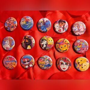 Lisa Frank Pin Back Button Collection #3 - 15 Buttons